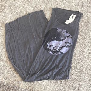 Grey T-shirt high low dress